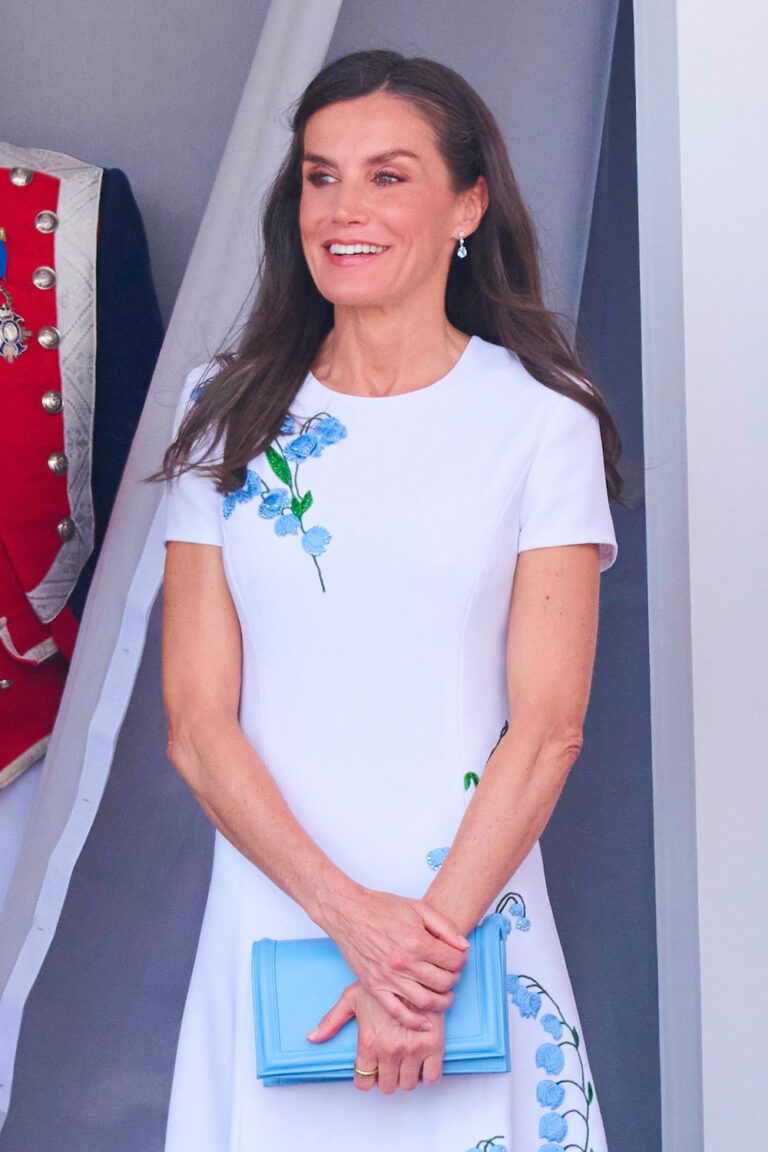 Queen Letizia Rewears Carolina Herrera Dress in Tenerife Queen Letizia's style in Tenerife