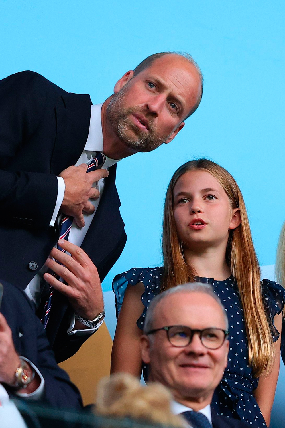 Prince William and Princess Charlotte at the Euro 2025 final in Basel
