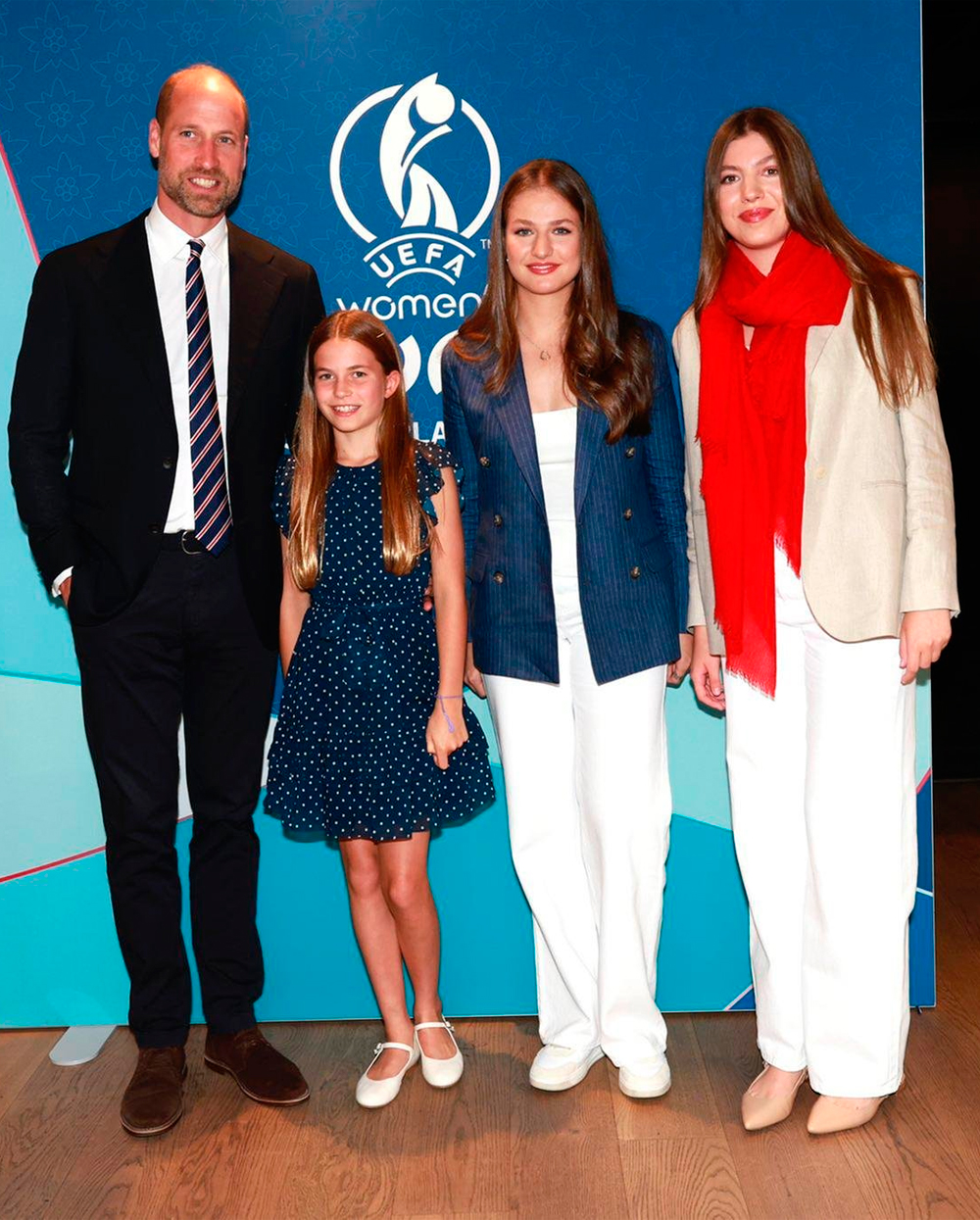 Prince William, Princess Charlotte, Princess Leonor and Infanta Sofia. (Agency)