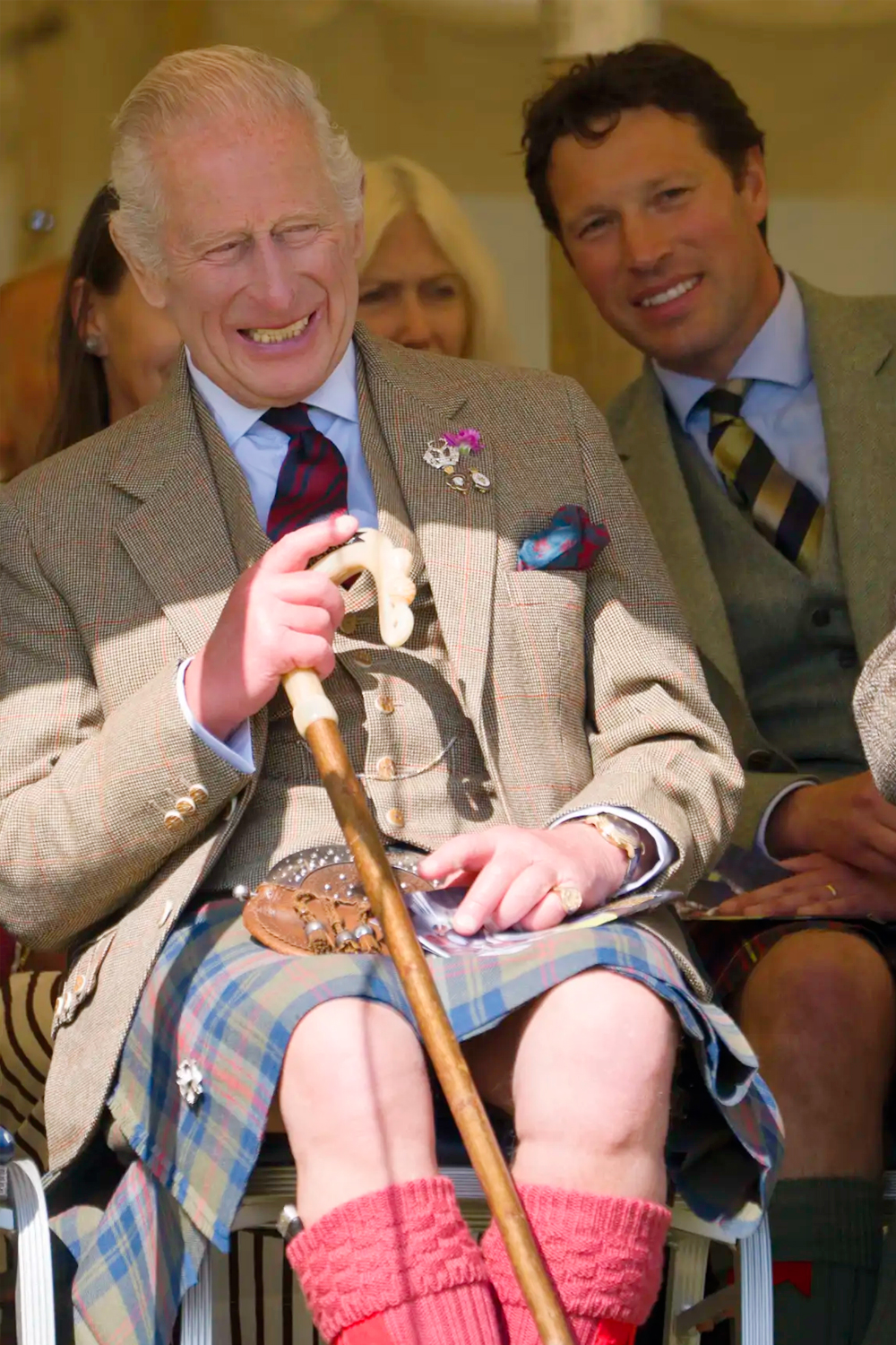 King Charles with a Cane at the 2025 Mey Highland Games