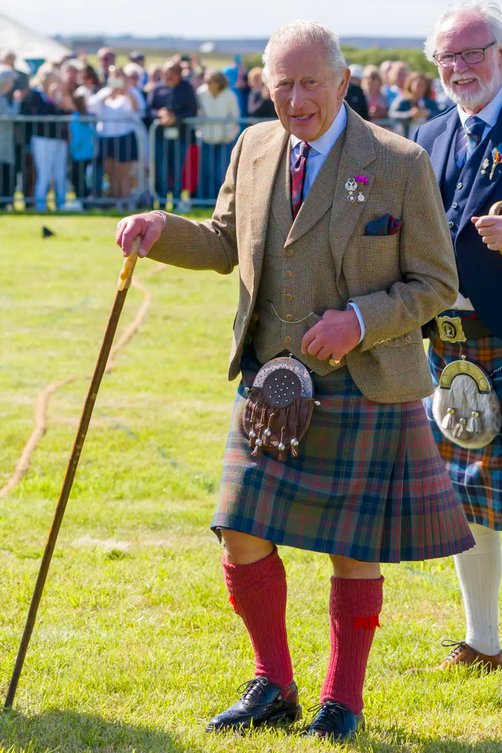 King Charles with a Cane at the 2025 Mey Highland Games