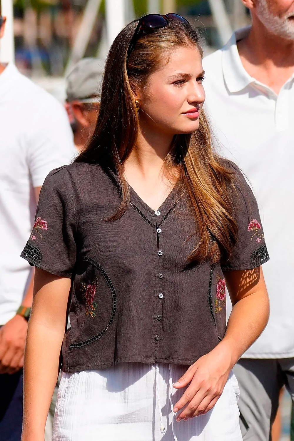 Princess Leonor wears a flowing top by Indie & Cold.