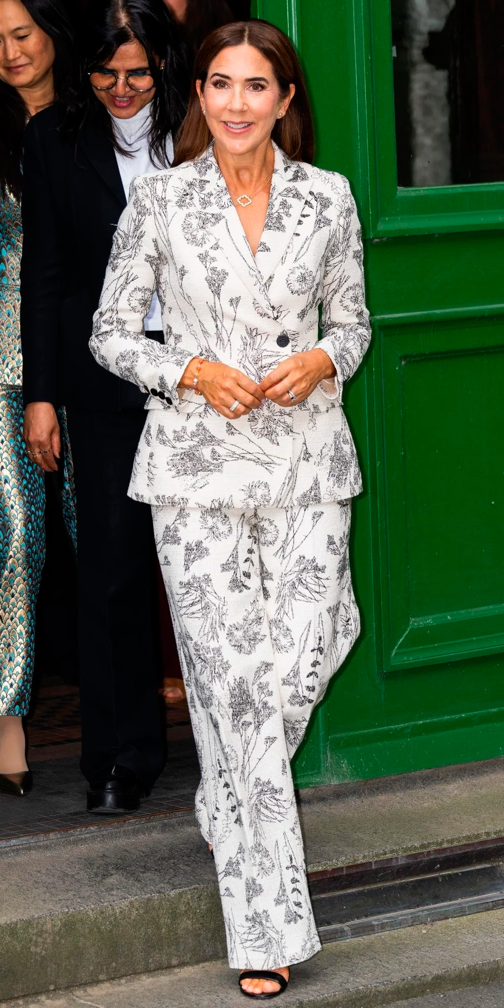 Queen Mary dazzles in The Fold suit