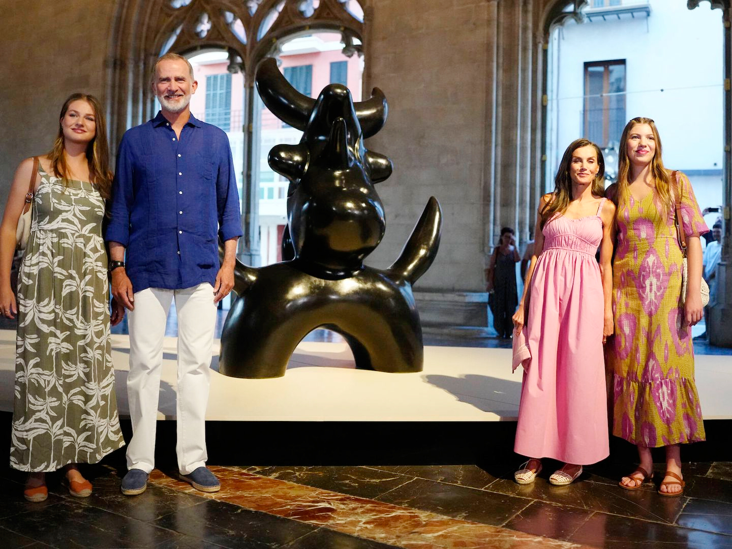 Spanish Royal Family Visits Miró Exhibit in Mallorca