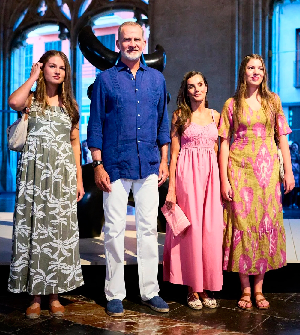 Spanish Royal Family Visits Miró Exhibit in Mallorca