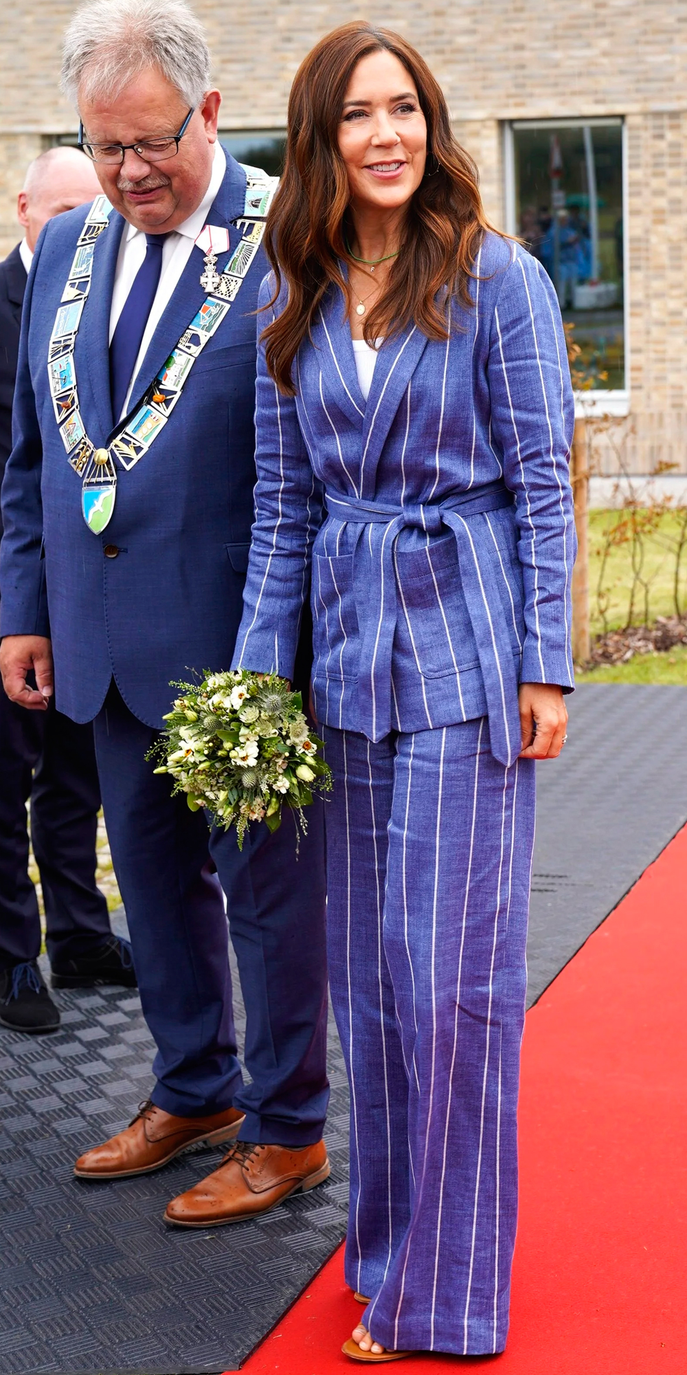 Queen Mary's style at the Opening of the Headspace Center