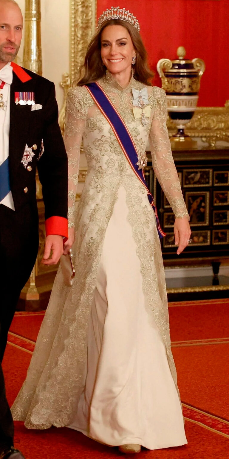 Elegant Dress Outfit Ideas: Gold Lace Gown and Lover’s Knot Tiara » Pin Posts