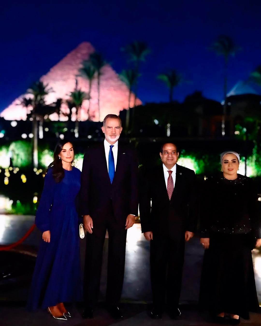 The King and Queen, the President of the Arab Republic of Egypt, and the First Lady.