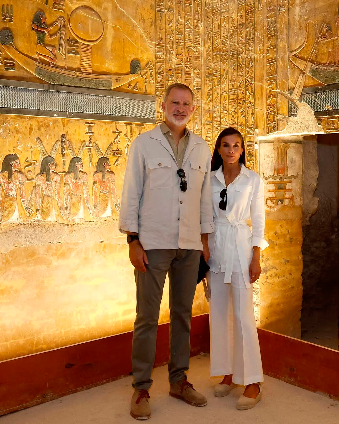 Felipe and Letizia in the Valley of the Kings