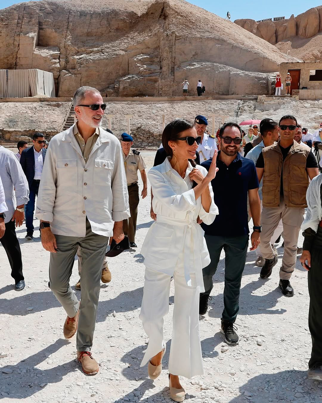 Felipe and Letizia in the Valley of the Kings