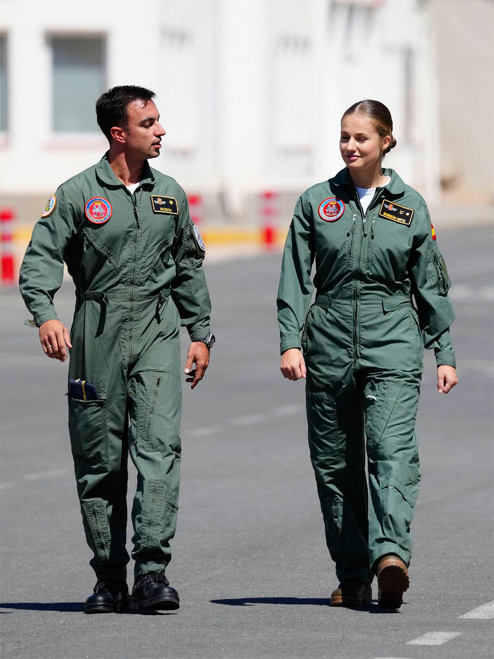 Princess Leonor wearing her pilot's uniform.