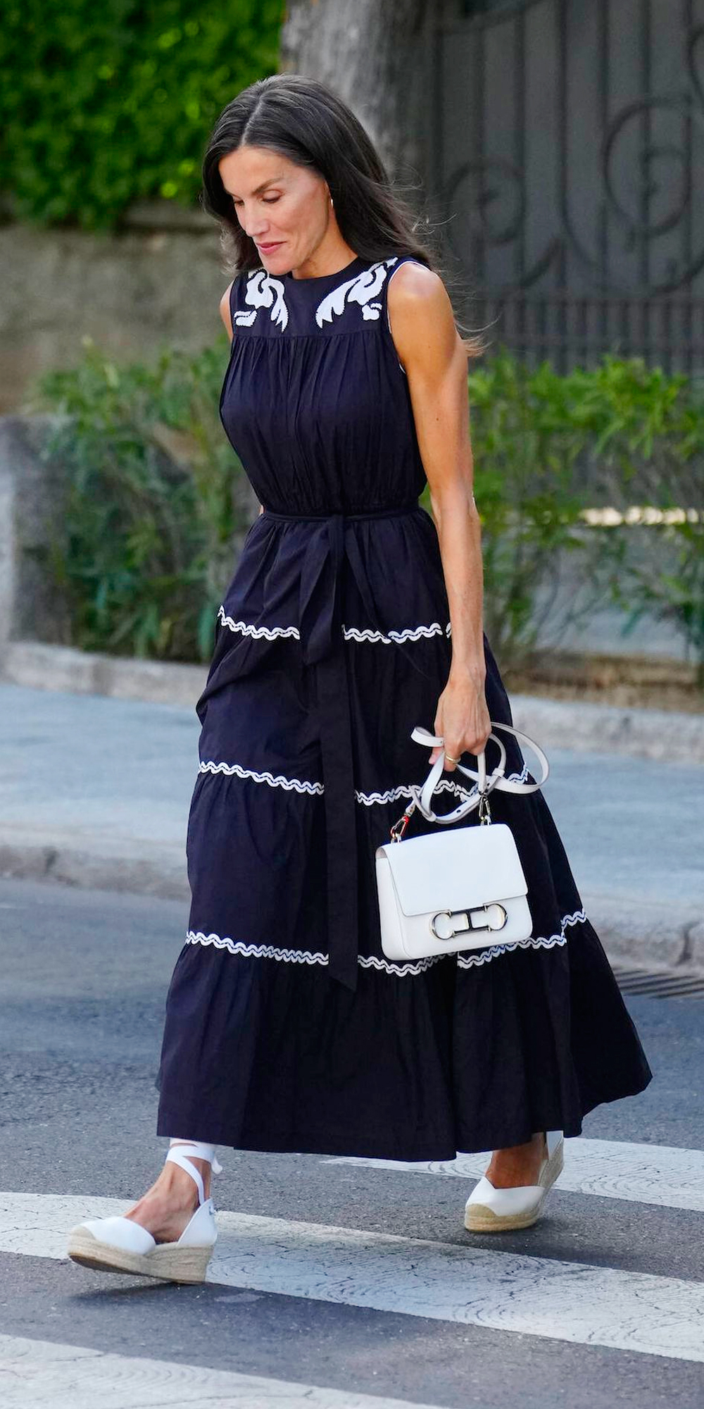 Queen Letizia's boho style marks her return to work.