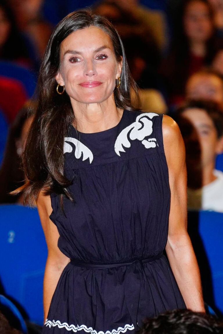 Queen Letizia Returns to Her Official Duties in a Comfortable Antik Batik Dress Queen Letizia's Boho Style