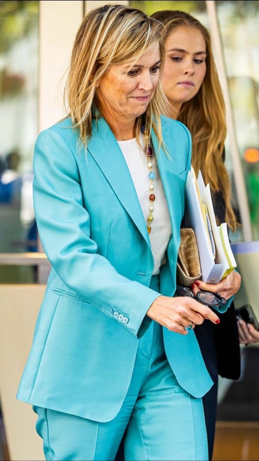 Women Suit Outfits Fashion Ideas: Queen Máxima’s Tailored Blue Elegance » Pin Posts