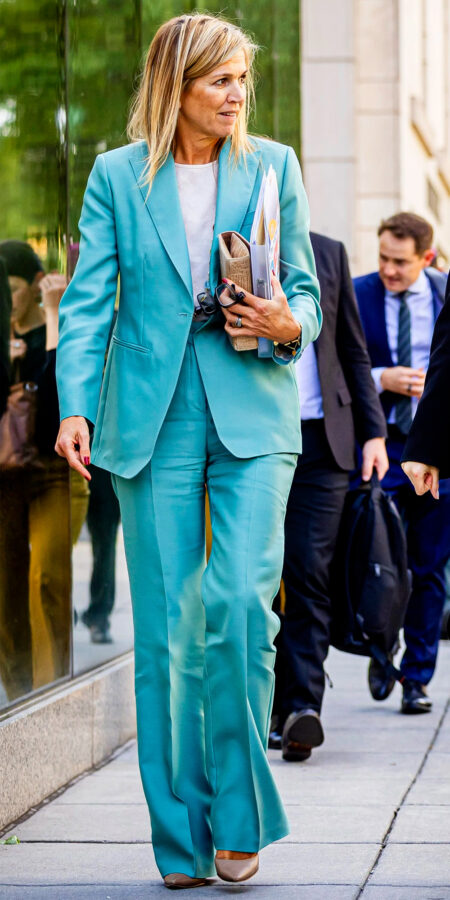 Work Outfits Ideas For Women: Royal Blue Elegance by Queen Máxima » Pin Posts