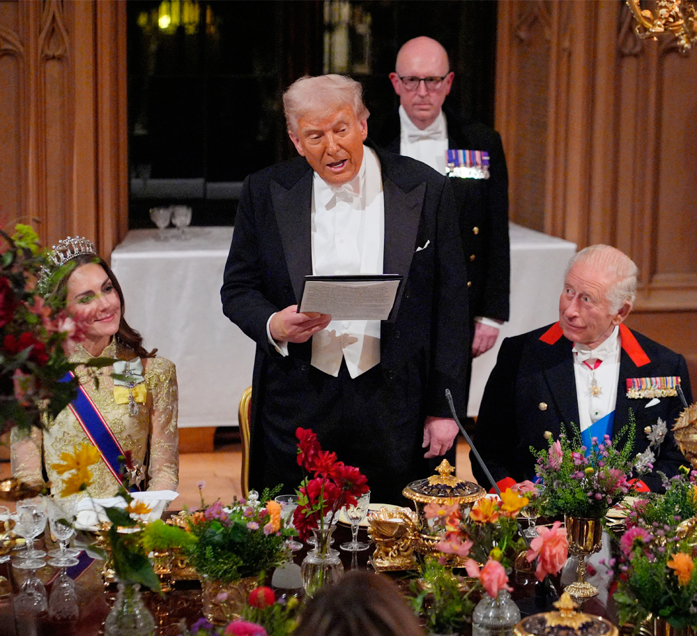 Donald Trump during his speech in Windsor