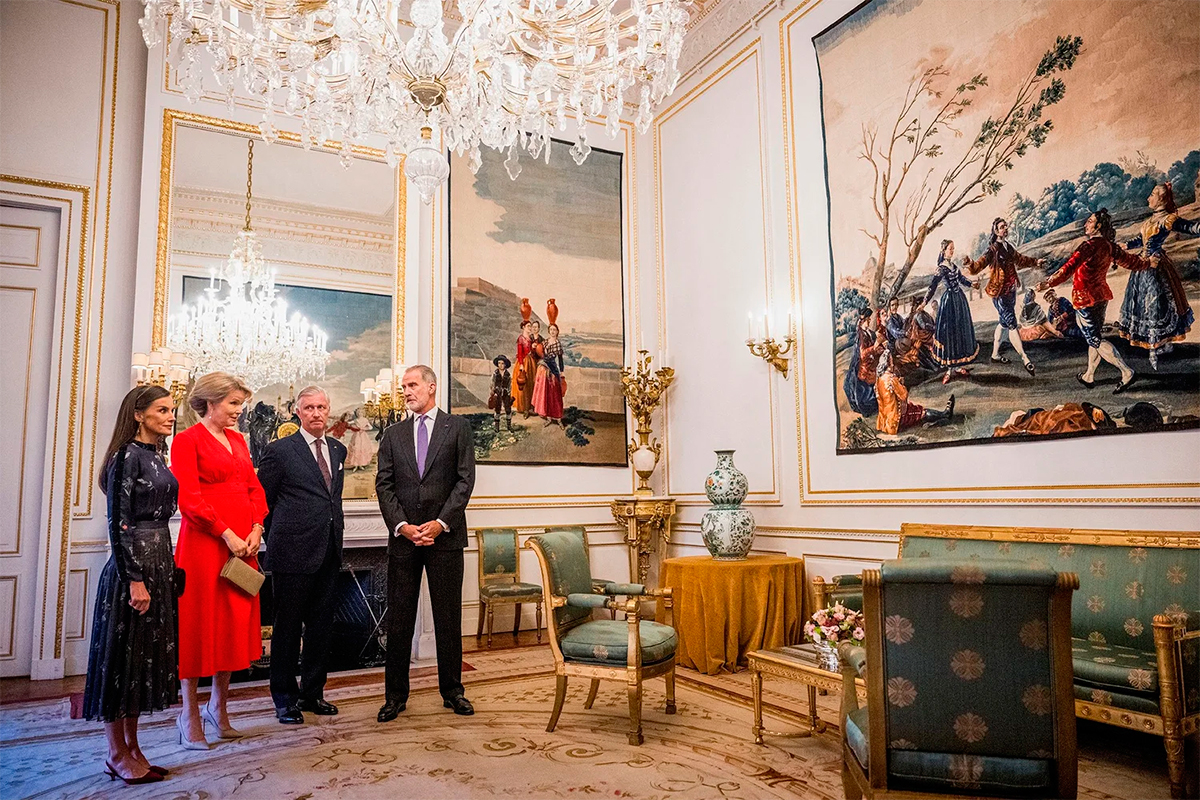 Felipe and Letizia Visit Philippe and Mathilde