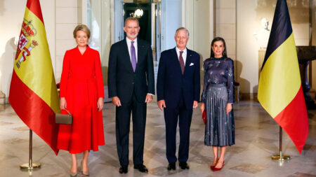 Felipe and Letizia Visit Philippe and Mathilde