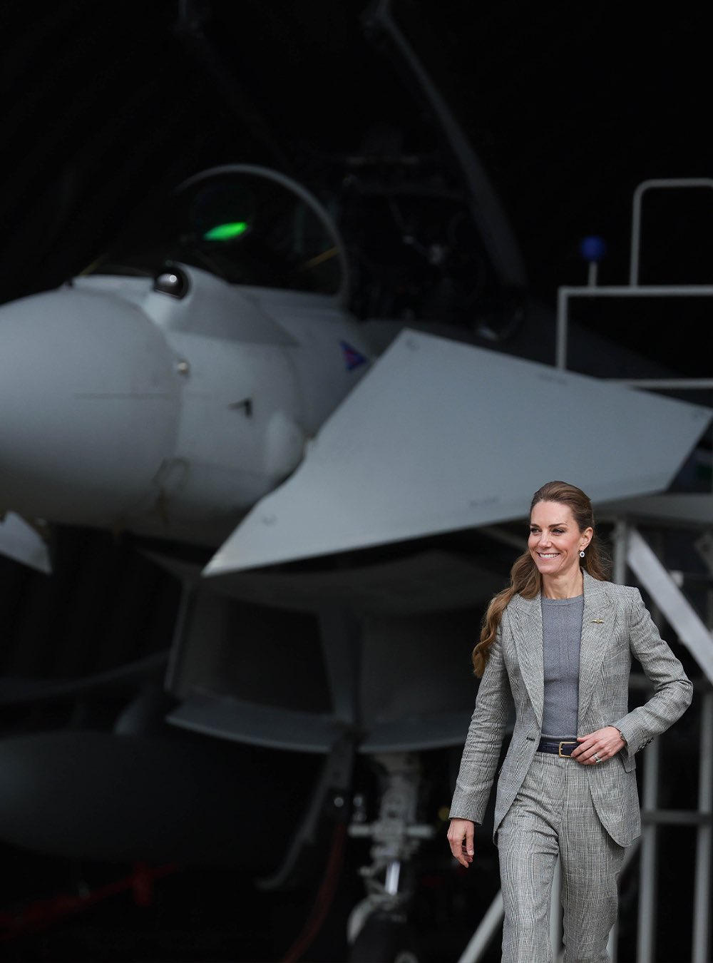 Princess Kate wore a gray suit by Bella Freud.
