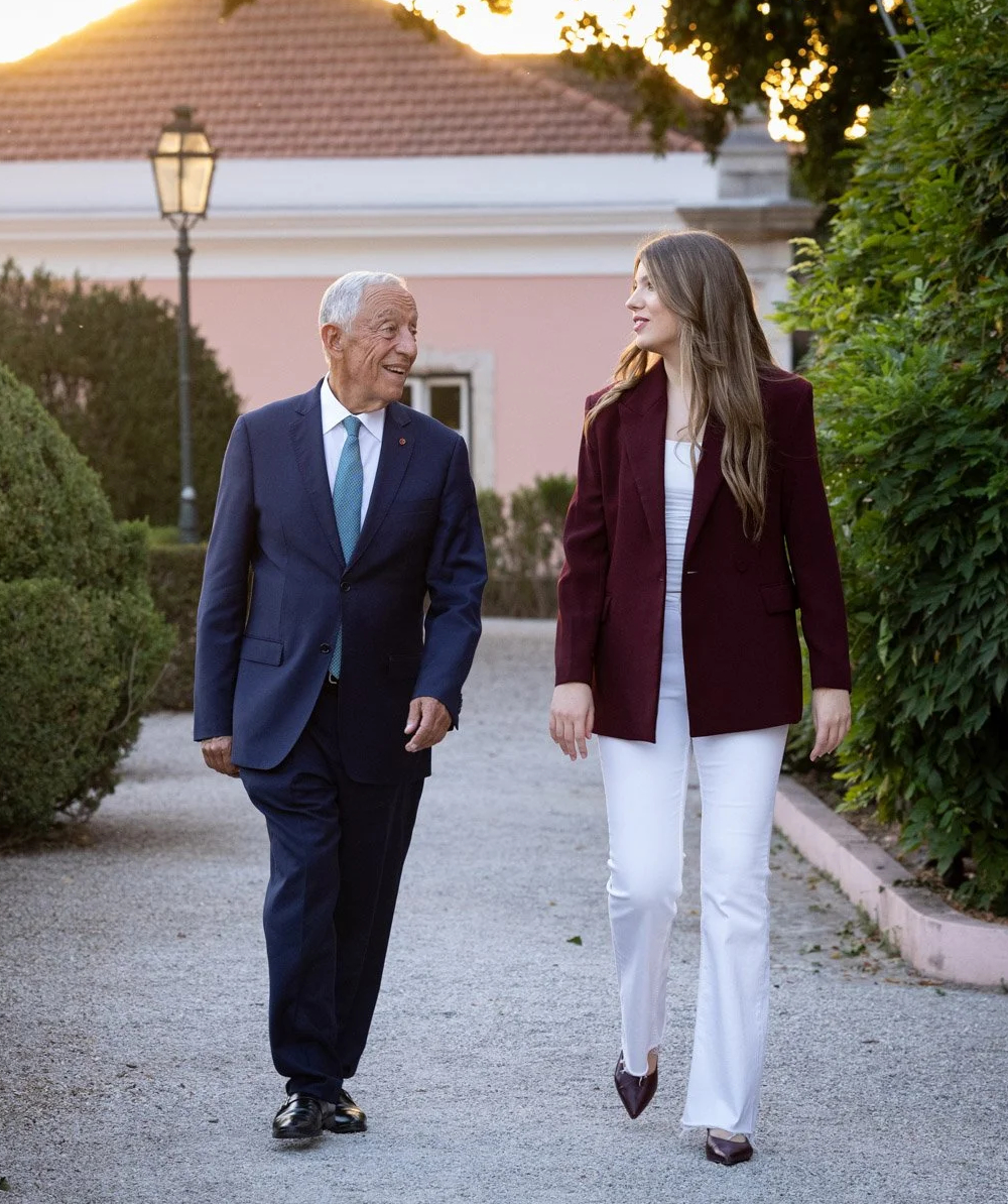 Princess Sofia and the President of Portugal.