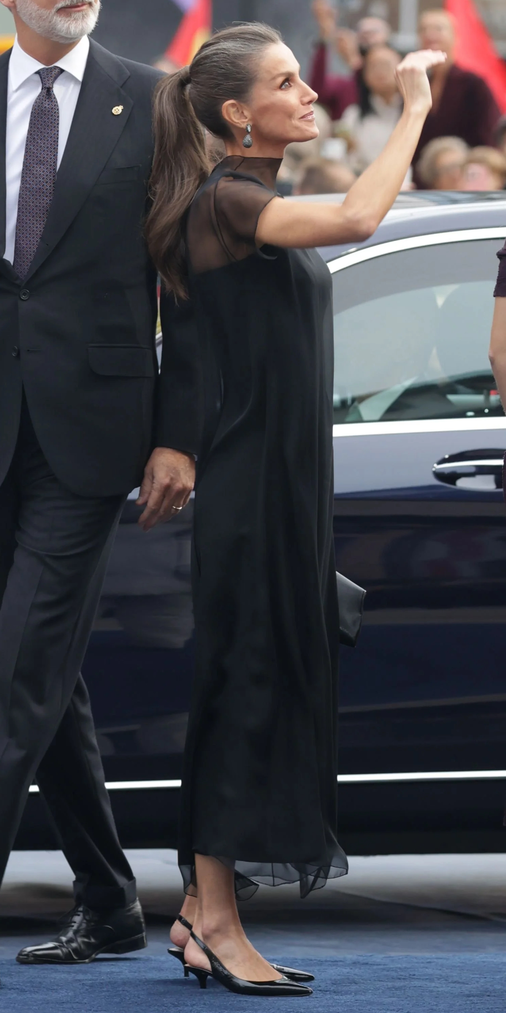 Queen Letizia rewears her Sybilla gown at the Princess of Asturias Awards