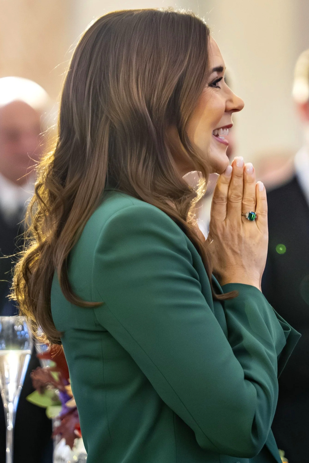 Queen Mary shows off her Annikat ring.