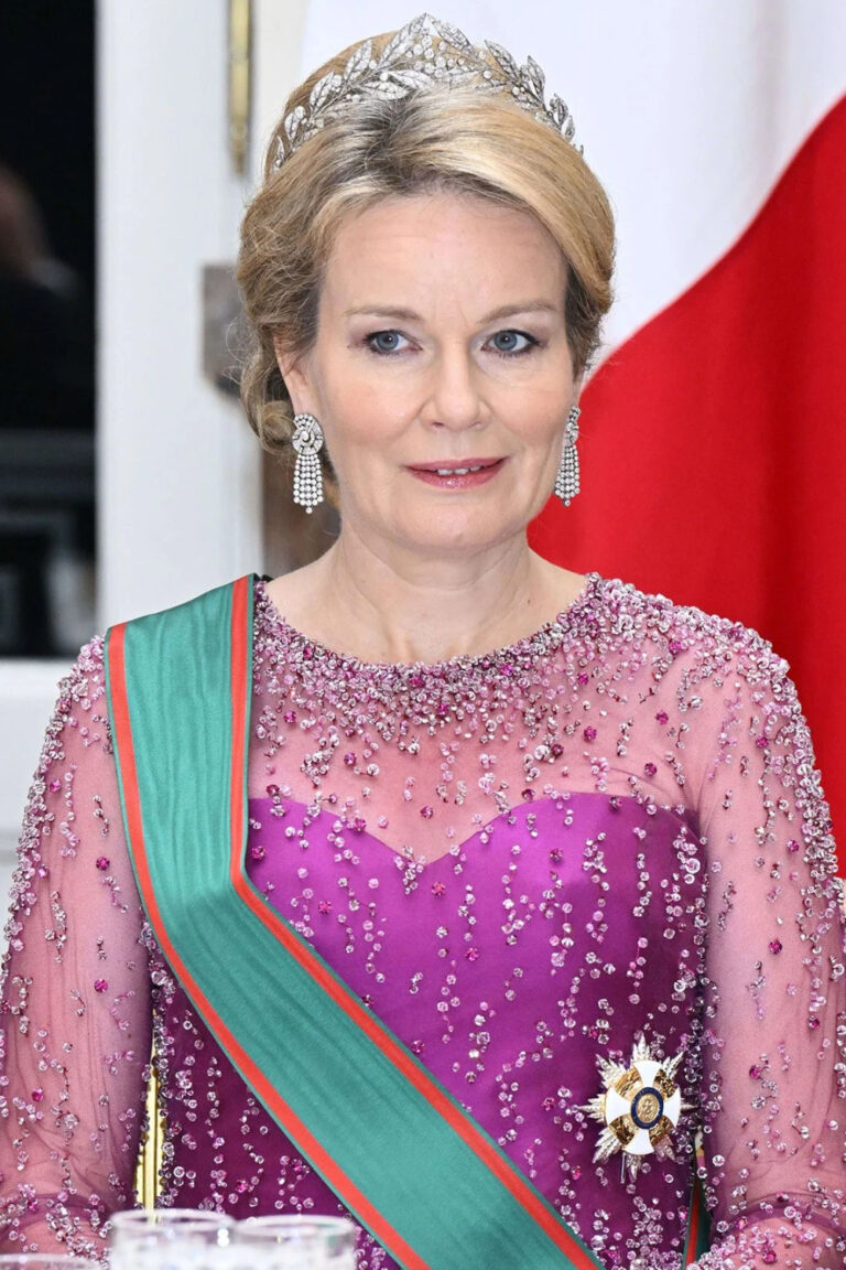 Queen Mathilde’s Armani Privé Gown Steals The Spotlight Queen Mathilde's Style at the State Banquet
