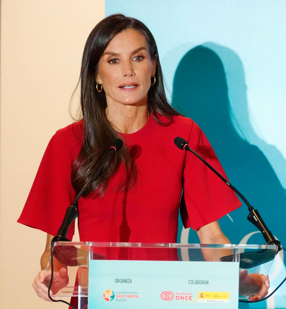 On October 10, Queen Letizia presided over the event commemorating World Mental Health Day. 