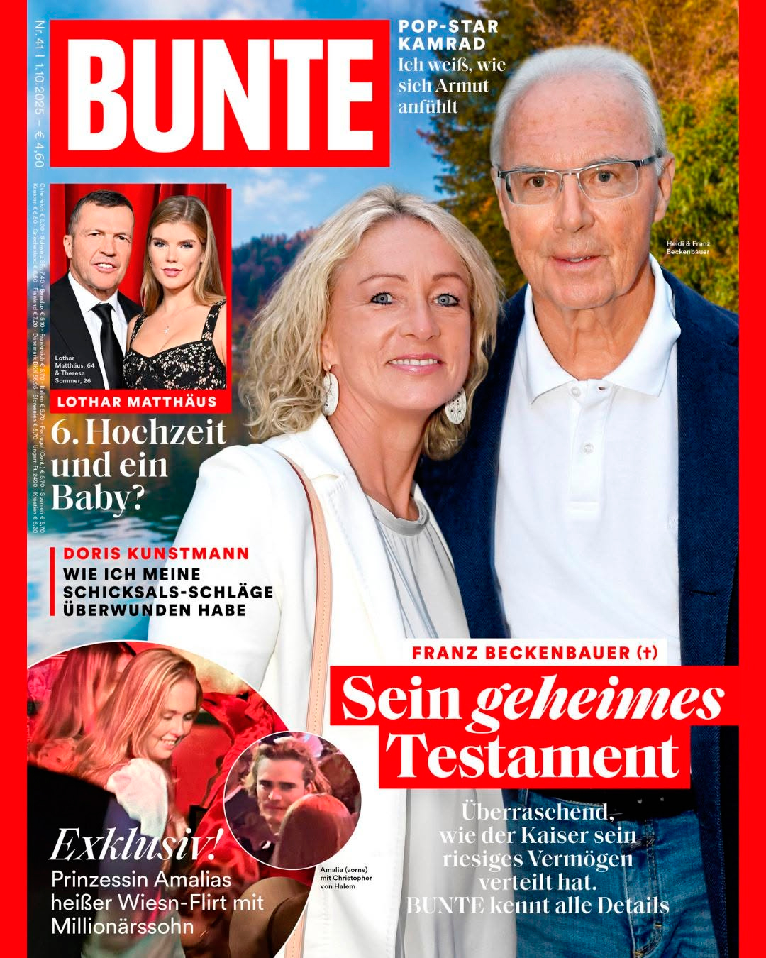 Cover of Bunte magazine.