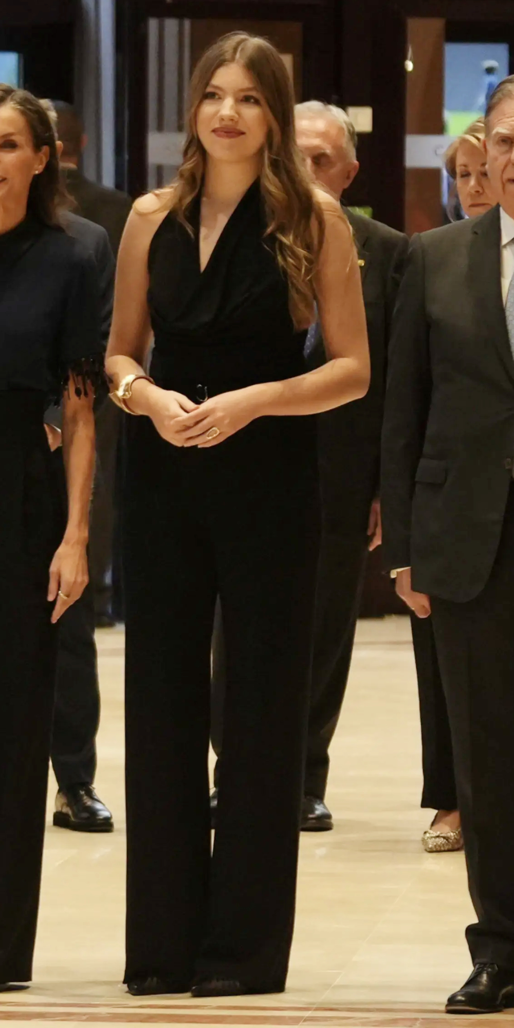Infanta Sofia wore a flattering black jumpsuit.
