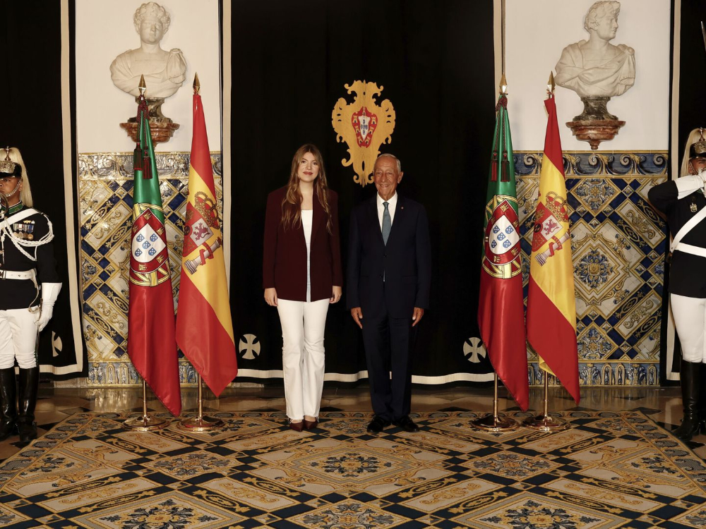 Infanta Sofia during her meeting with the President of Portugal.