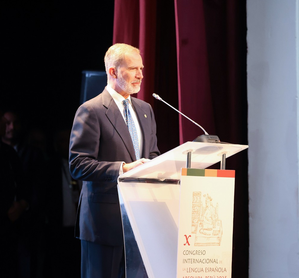 King Felipe during his speech at the 10th International Congress of the Spanish Language