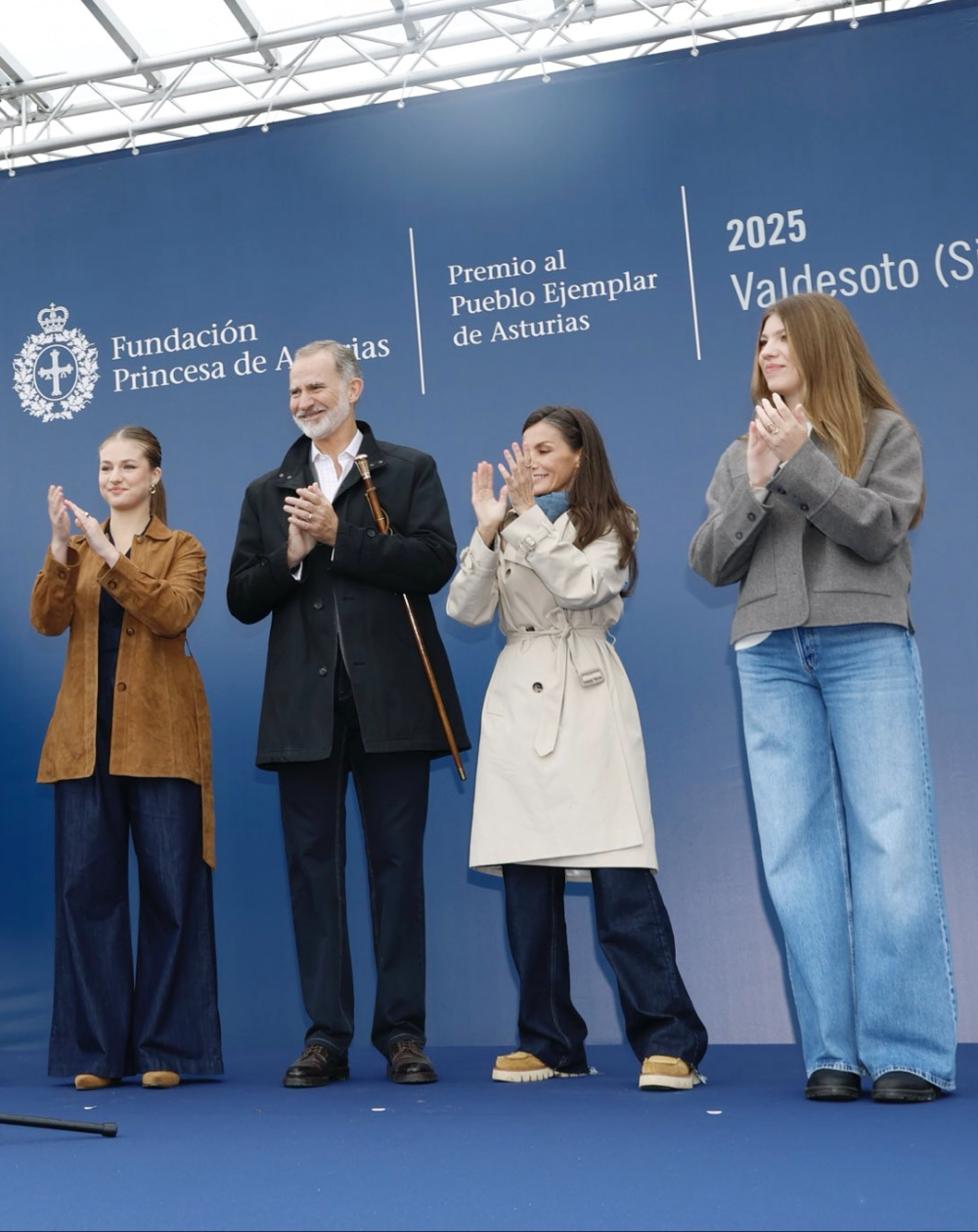 King Felipe, Queen Letizia and her daughters, Leonor and Sofia