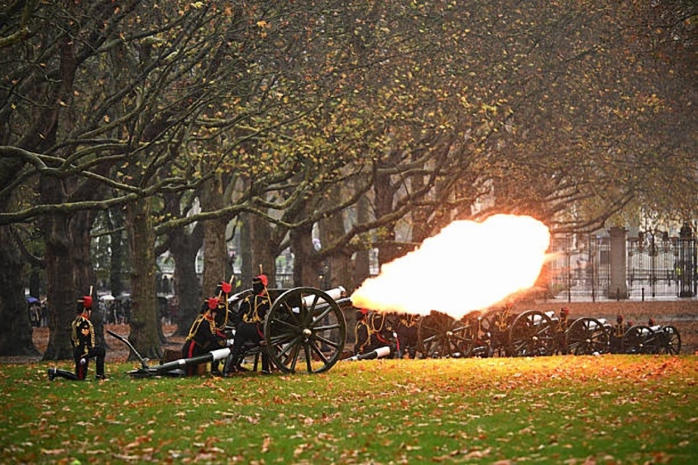 Gun salute marks 77th Birthday Of King Charles III