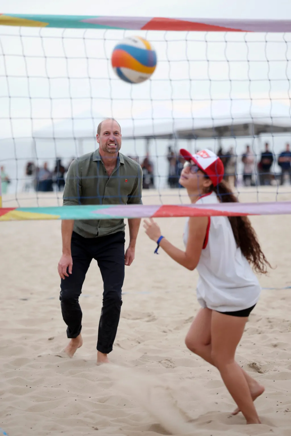 Prince William playing volleyball in Brazil
