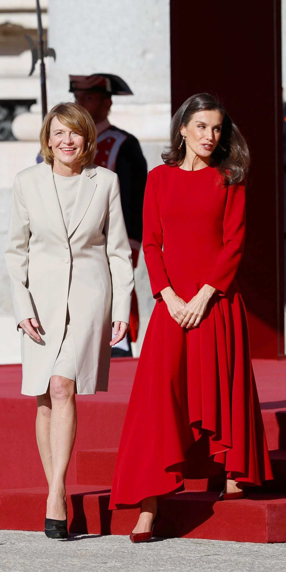 Queen Letizia with the First Lady, Elke Büdenbender.