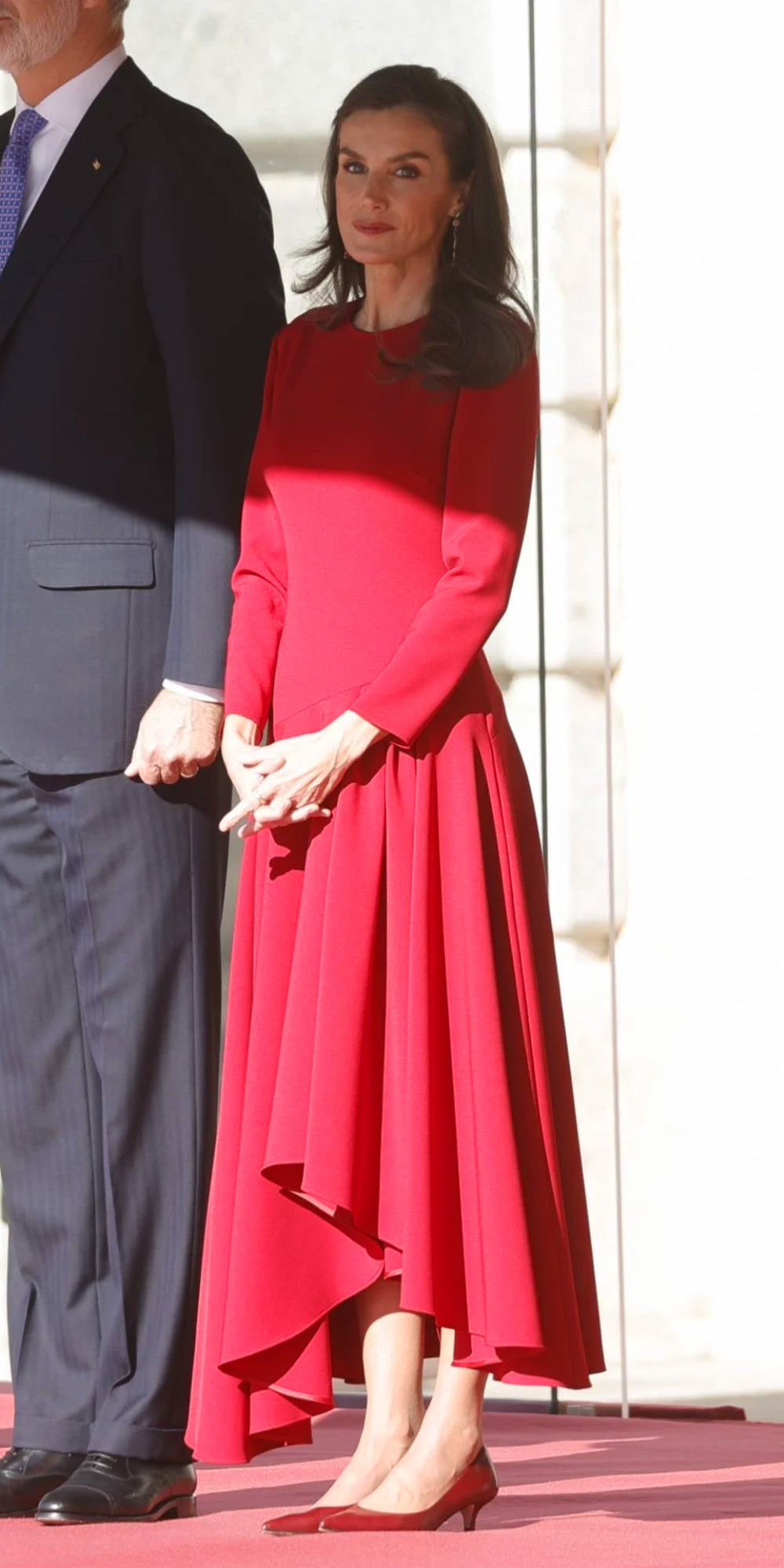 Queen Letizia wears a dress by The 2nd Skin