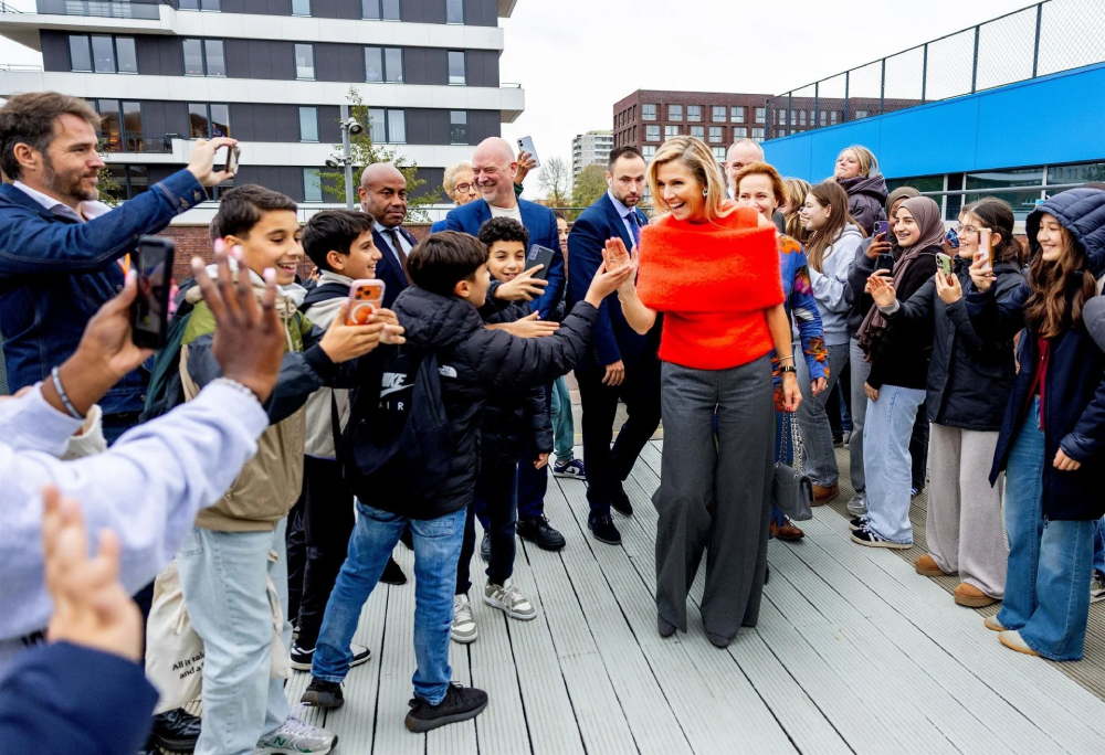 Queen Maxima met young people in Haarlem to discuss mental health