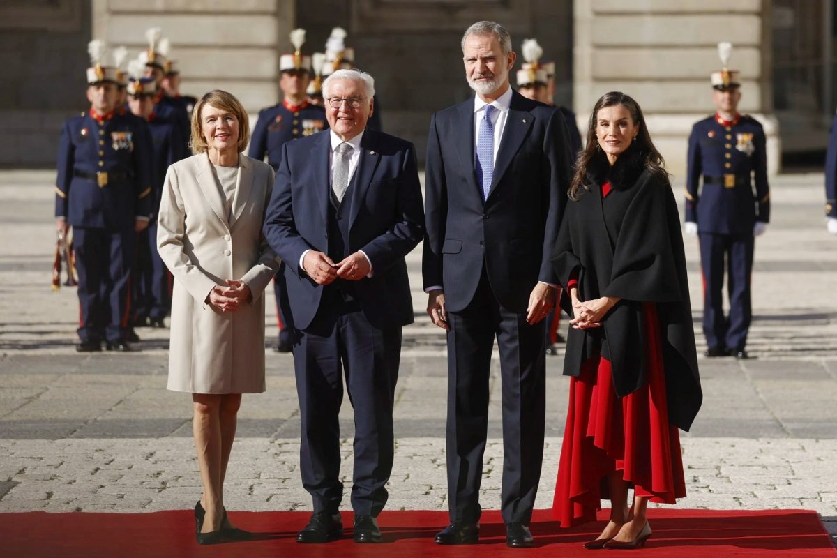 The King and Queen of Spain with German President Frank-Walter Steinmeier and First Lady Elke Büdenbender.