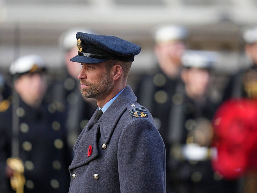 King Charles and the Royal Family Lead a Moving Remembrance Sunday Tribute in London Prince William at the Remembrance Sunday tribute