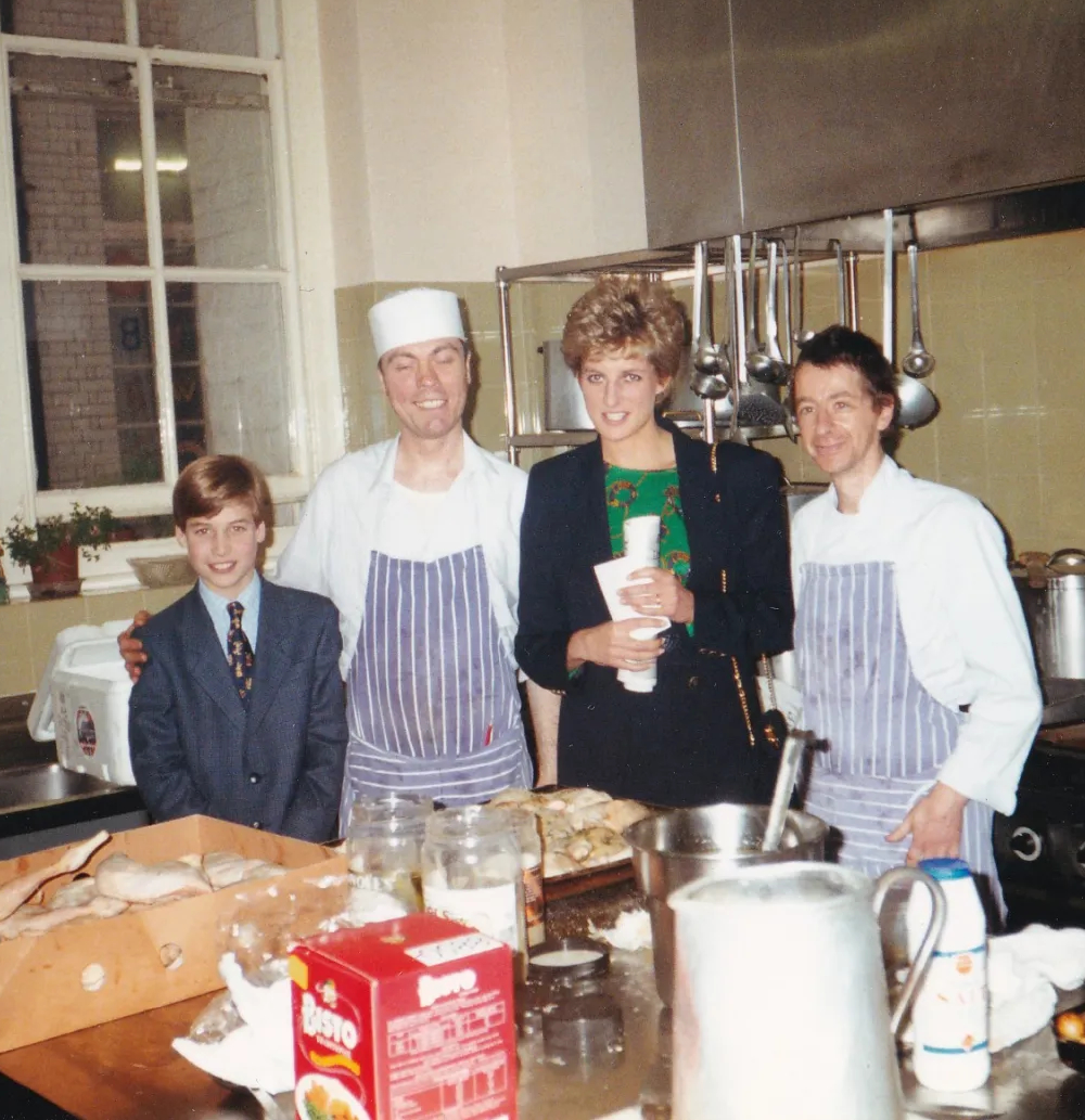 William Takes Prince George to The Passage, Recreating Diana's 1993 Homeless Shelter Visit Prince William with Princess Diana during their visit to The Passage in 1993.