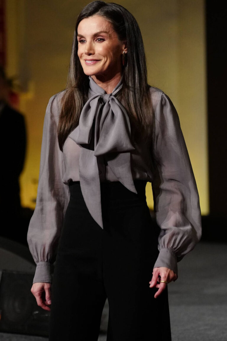 Queen Letizia Recycles Hugo Boss Blouse for Zenda Awards Queen Letizia's Style at the Zenda Awards