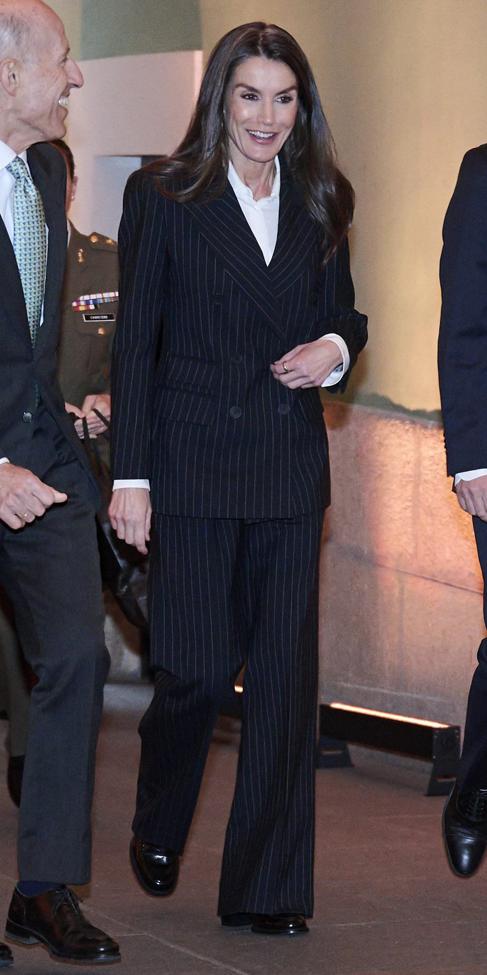 What did Queen Letizia Wear to the 2025 El Mundo Journalism Awards? Queen Letizia Wears Pinstripe Sandro Paris Suit
