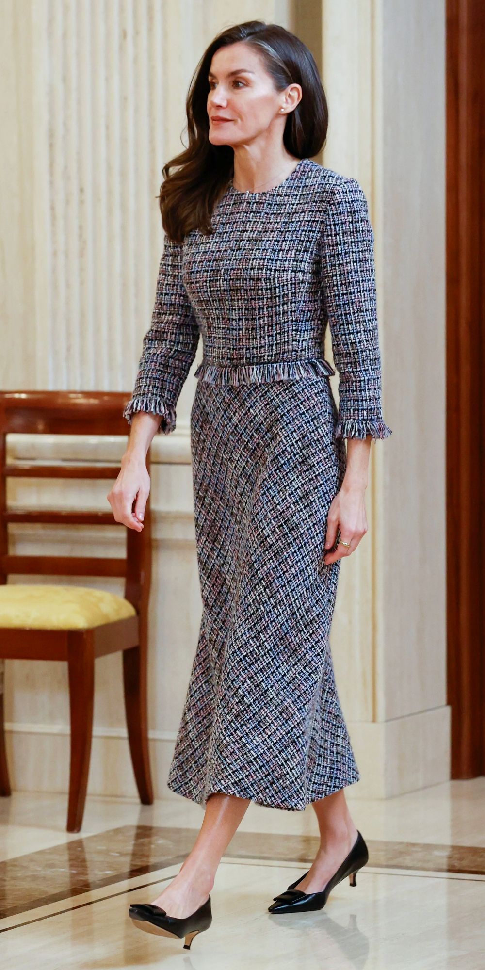 Queen Letizia's Unsigned Dress at her Meeting With the Organizers of Mercedes Benz Fashion Week Madrid Queen Letizia's unsigned dress at her meeting with the organizers of Mercedes Benz Fashion Week Madrid