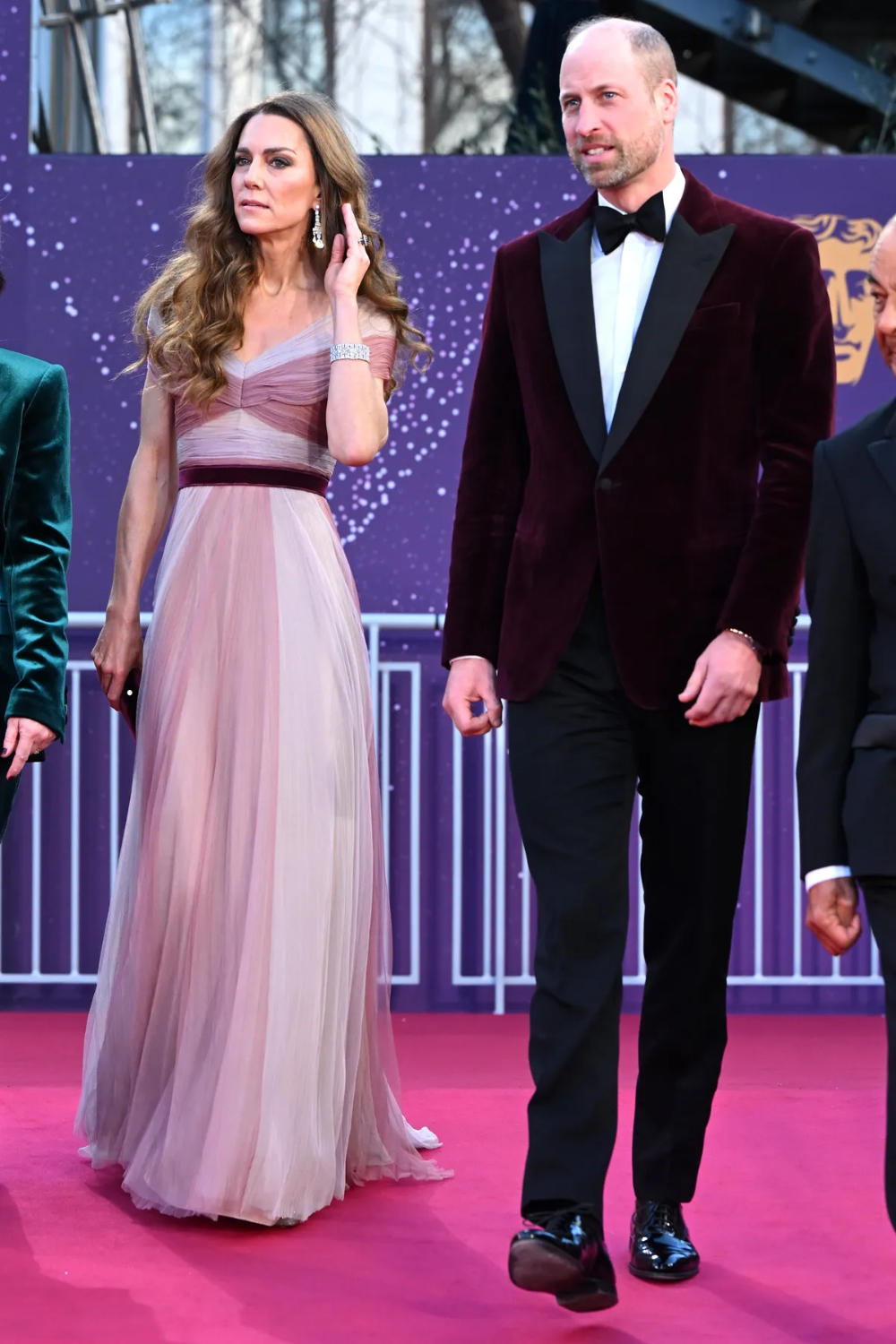 Princess Kate Repeats Iconic Blush Pink Gucci Dress from 2019 at BAFTA Awards Princess Kate and Prince William at the BAFTA Awards