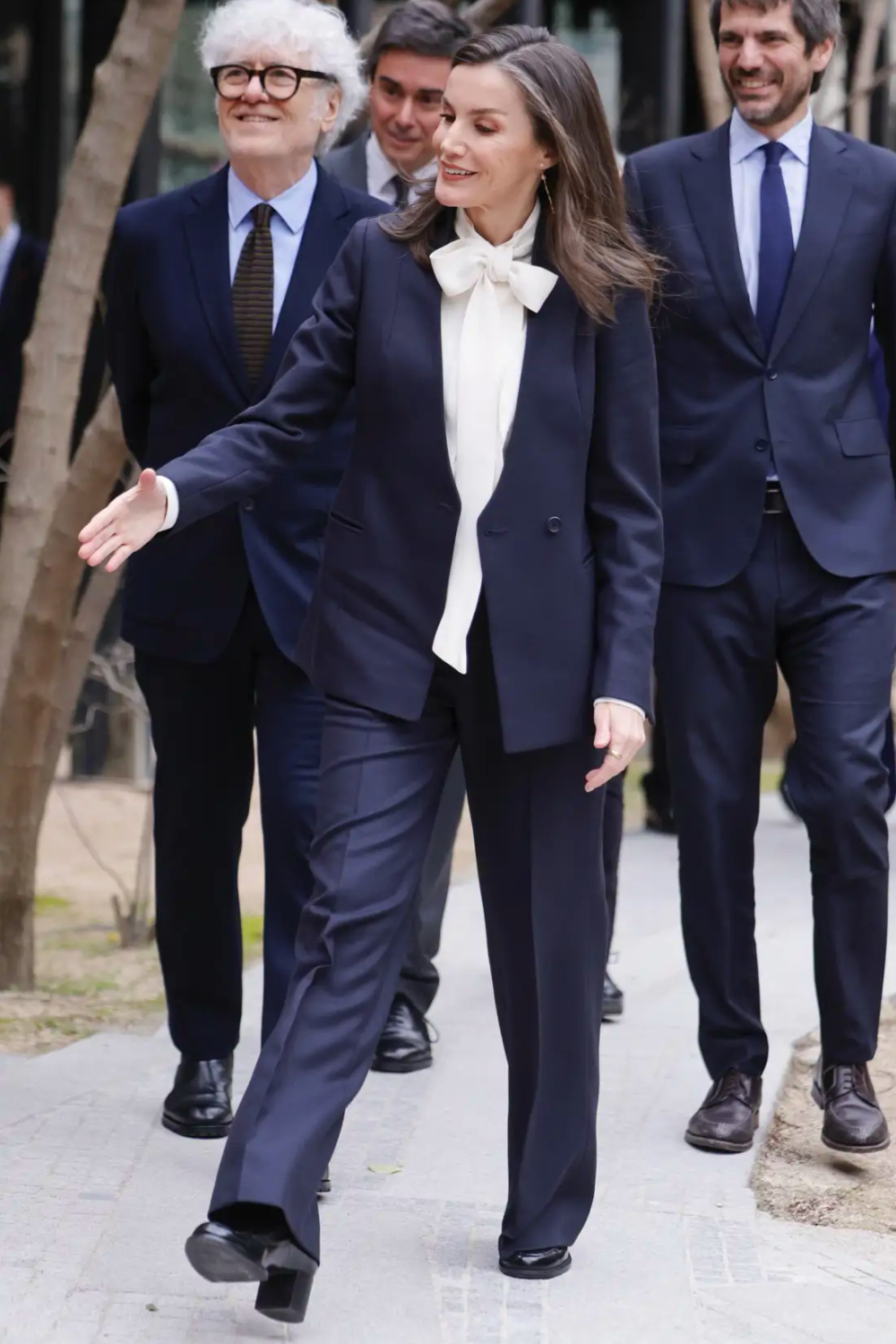 Queen Letizia's White Bow Blouse and Navy Suit: The Spring 2026 Office Trend You Need to Know Queen Letizia's Office Style