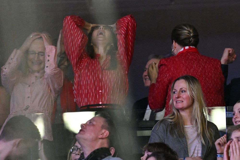 Queen Mary Celebrates Denmark's Handball Victory Queen Mary watched the men's handball final with great intensity.