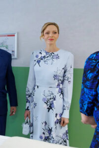 Charlene of Monaco Wears a Floral Erdem Dress at Princess Grace Hospital Unit Opening Charlene of Monaco's Floral Erdem Look