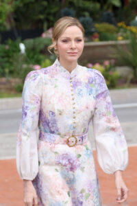 Charlene of Monaco’s Spring Style, Which Reflects Her Personal Style Charlene of Monaco's Spring Zimmermann Dress Look