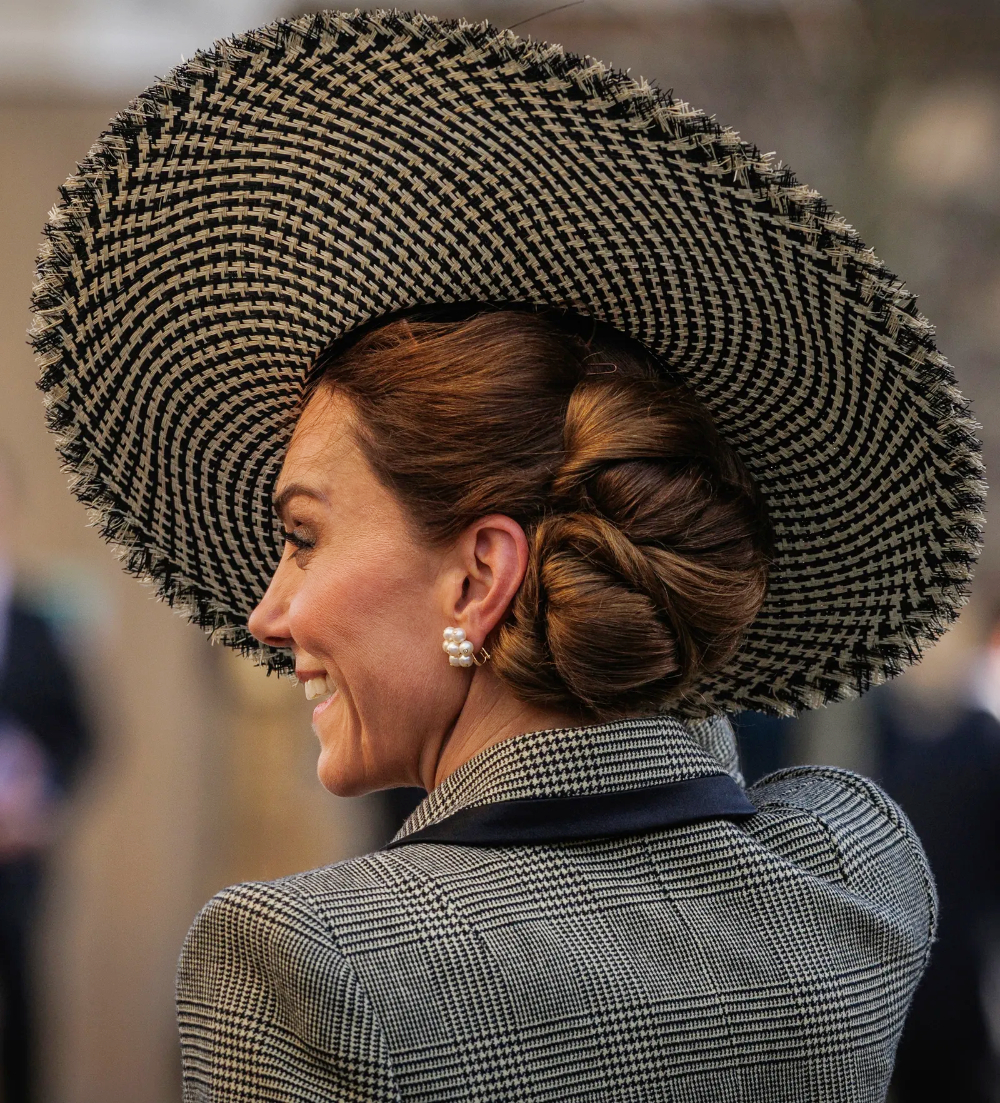 What Kate Middleton Wore at Canterbury Cathedral Kate is wearing a straw boater hat by Juliette Botterill.